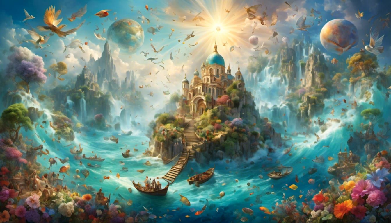 Inside Heaven in God's Embrace.