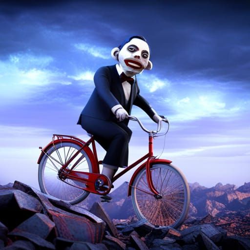 Billy the Puppet Rides His Bike