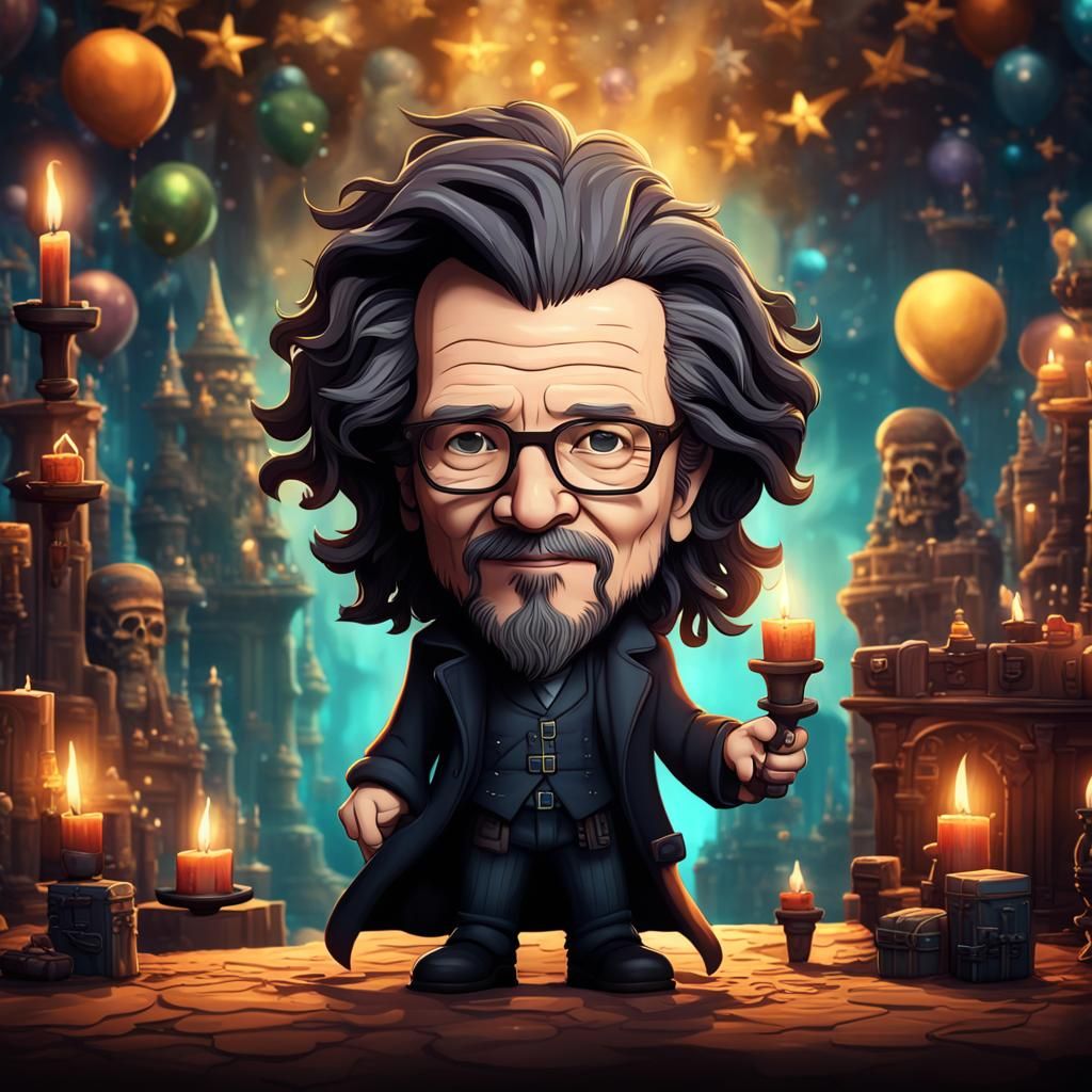 Gary Oldman Birthday: Chibi Sirius Black Art