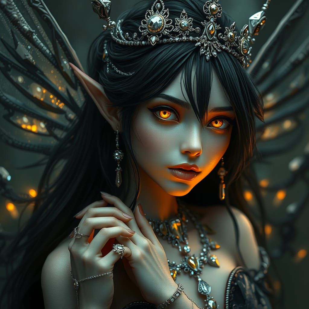 Ethereal Fairy Queen in 3D Anime Art