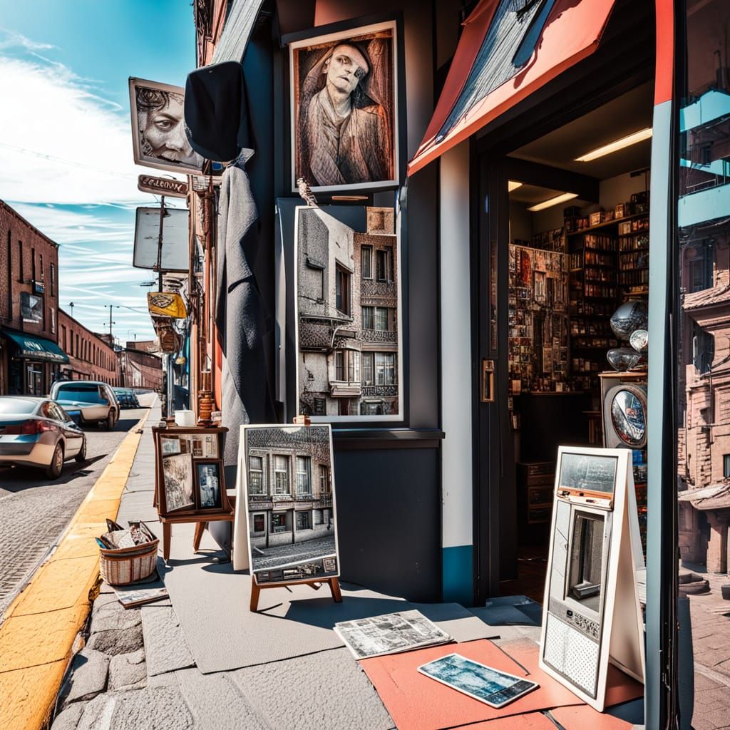 Surreal Street Scene Captured in Fauvist-Inspired Color Pale...