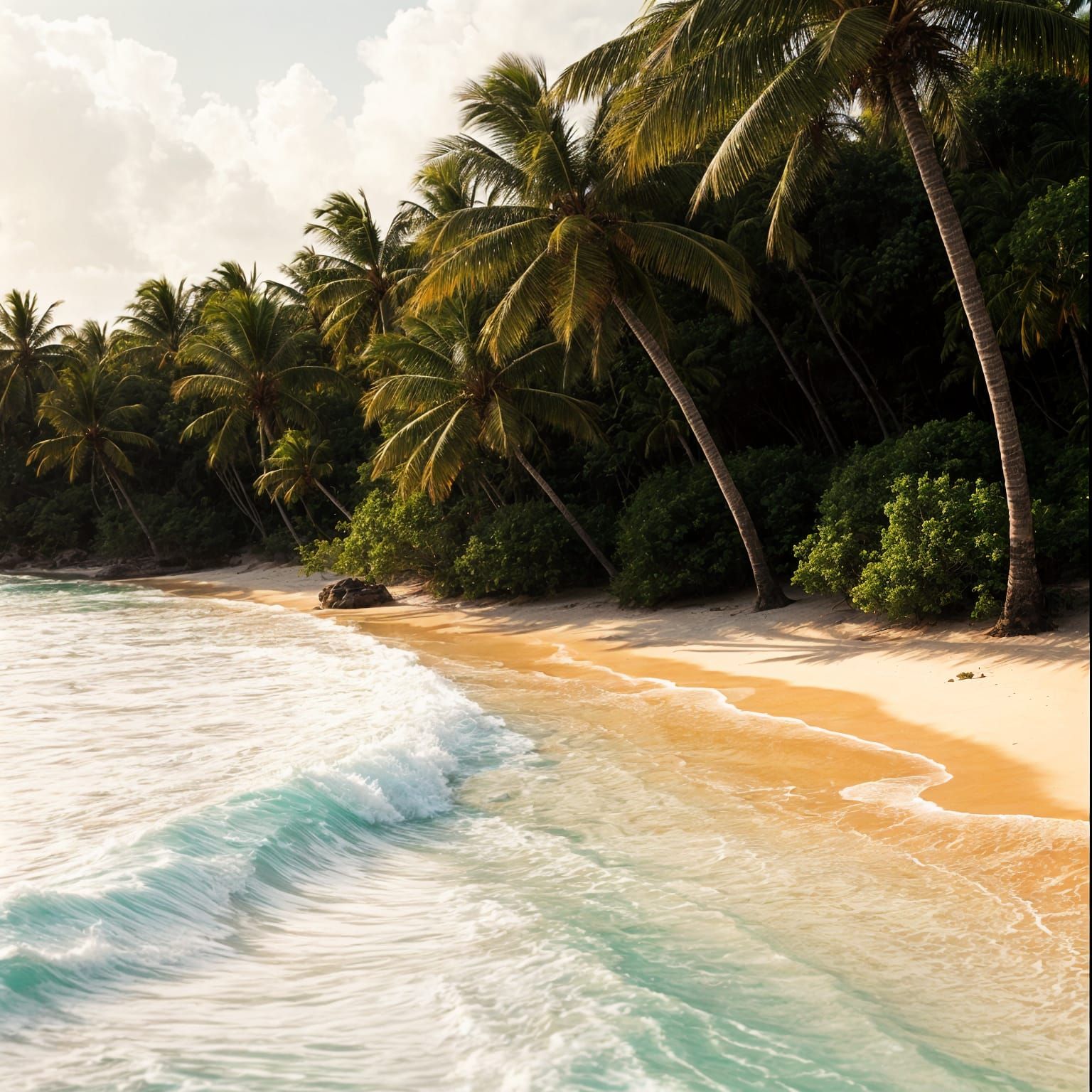 Dramatic Aerial View of Caribbean Island
