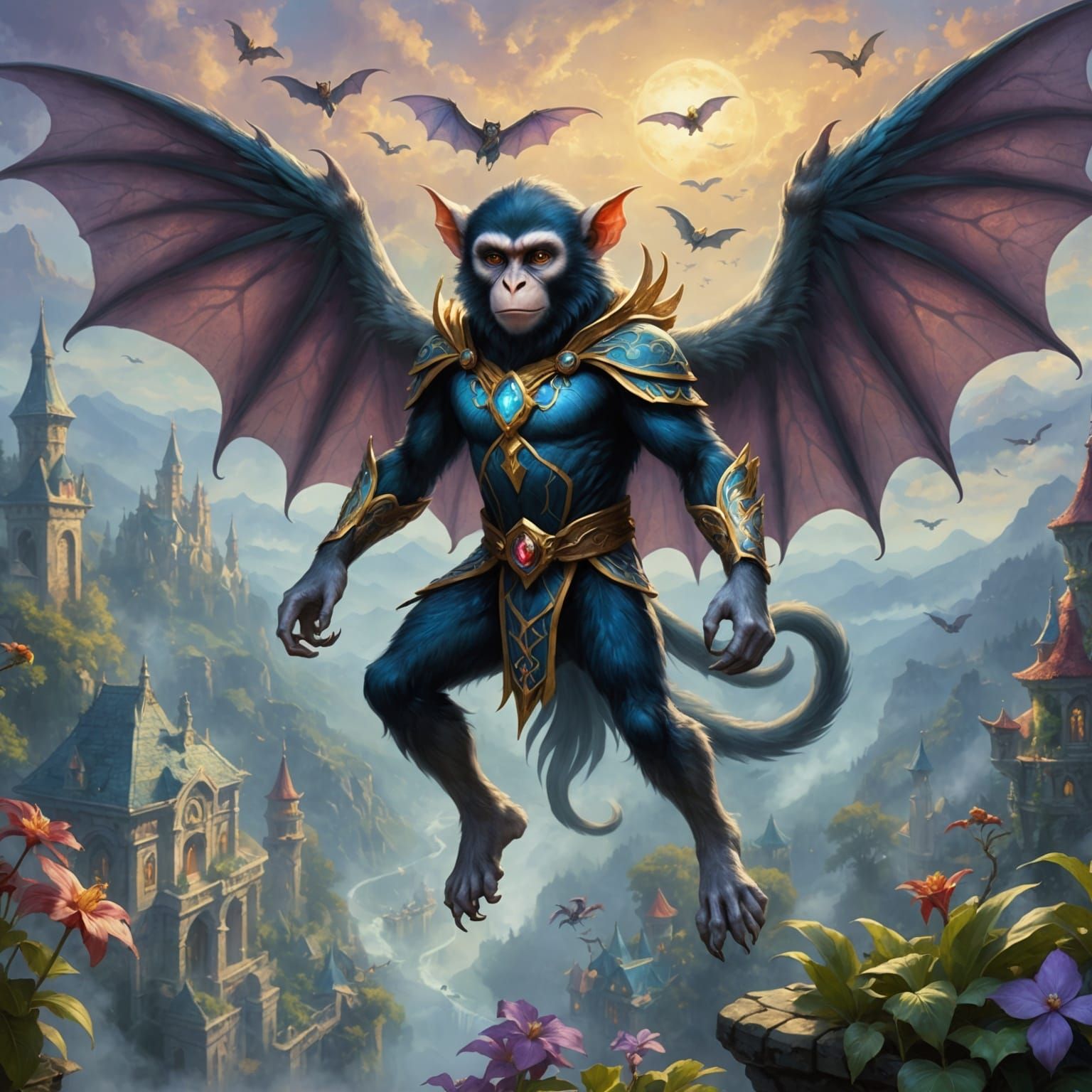 Ethereal Flying Monkey in Misty Fey Realm