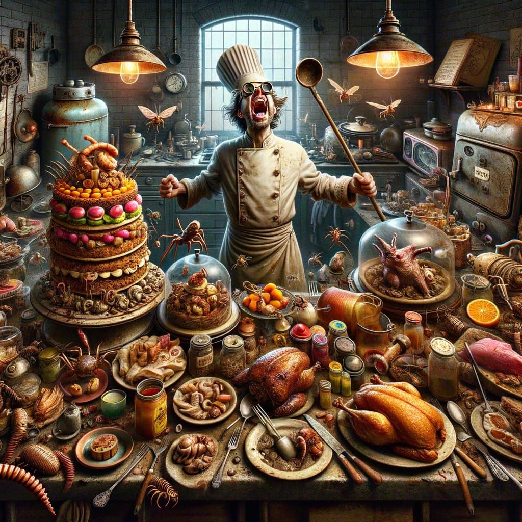 Steampunk Chef's Chaotic Kitchen Feast