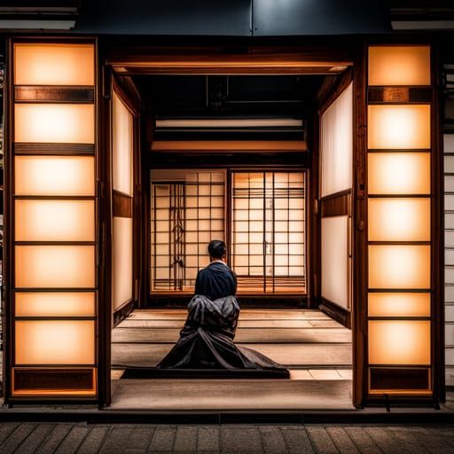 Beautiful Window in Japan in Hyperrealistic Style