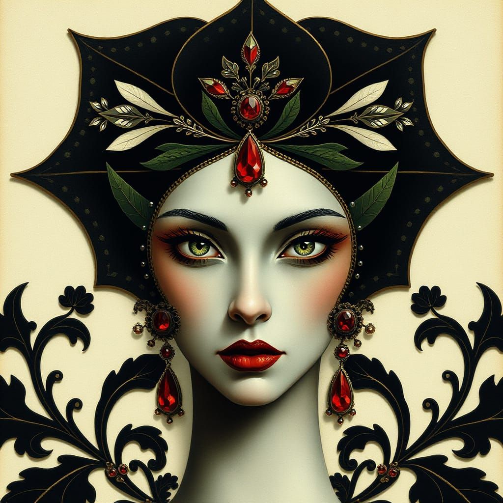 Elegant Victorian Lady in Smoke