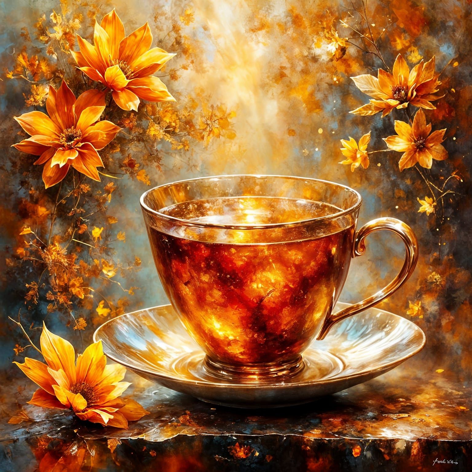 Gâtea dans une assiette en porcelaine, baigné dans un éclair...