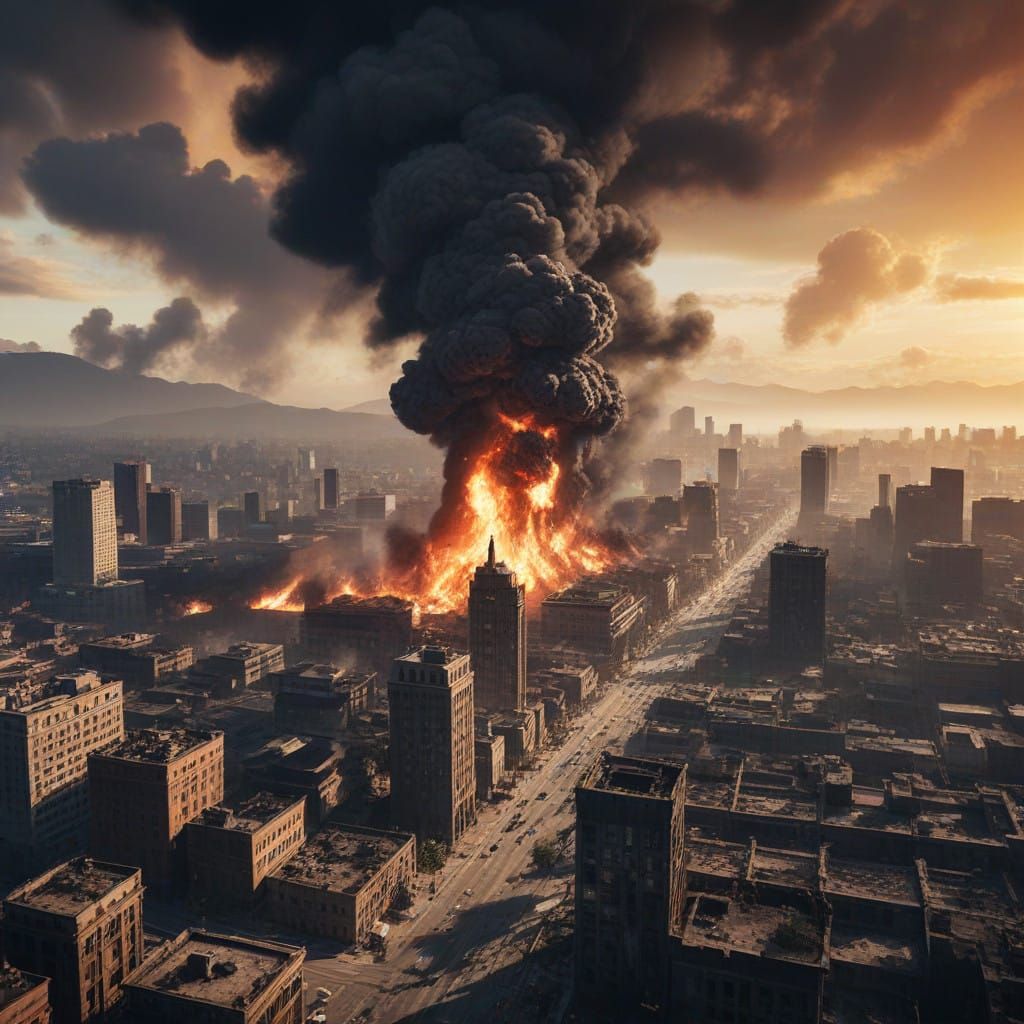 Epic Devastation in Los Angeles: A 3D Videogame-Inspired Inf...