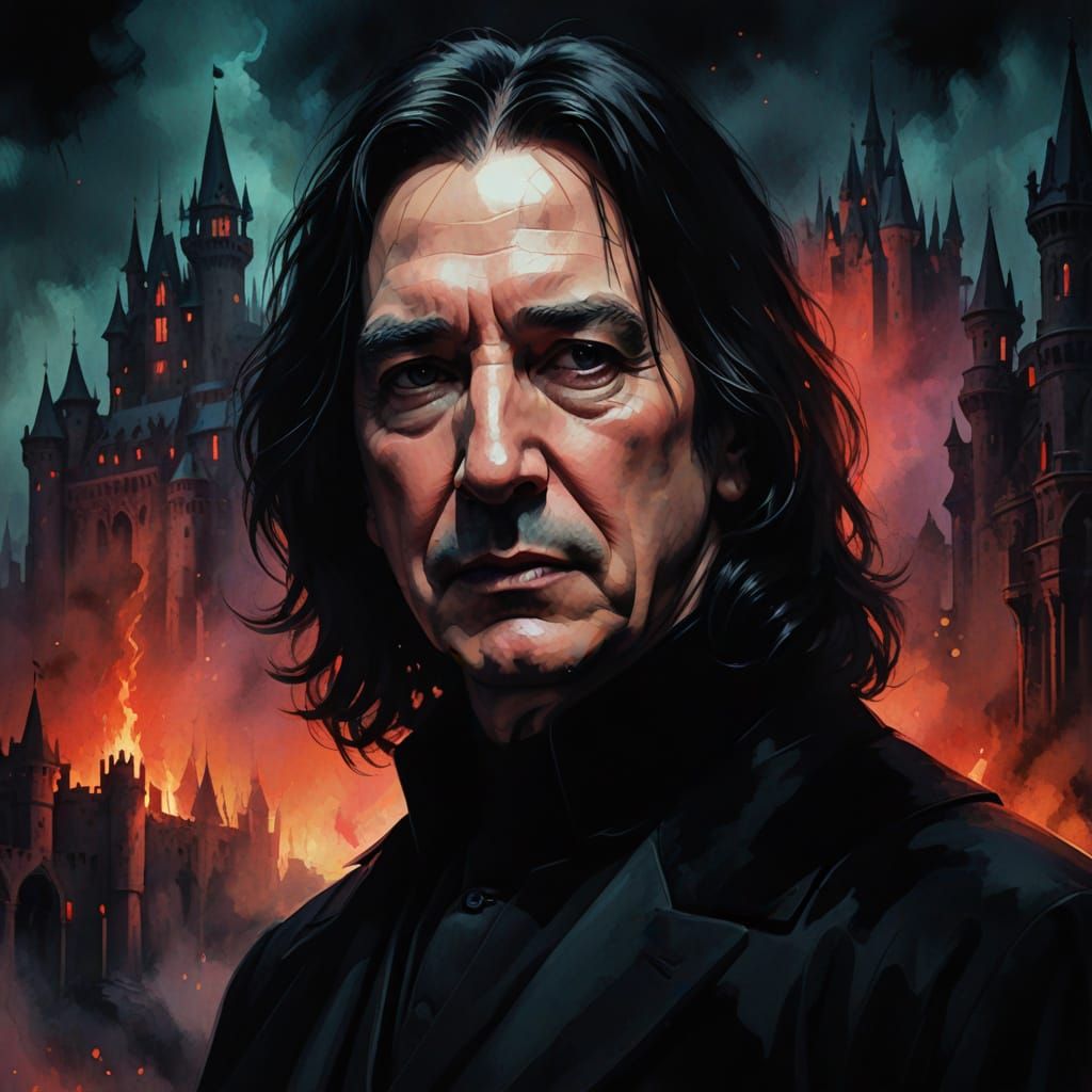 Moody Dark Fantasy Portrait in Allegorical Style