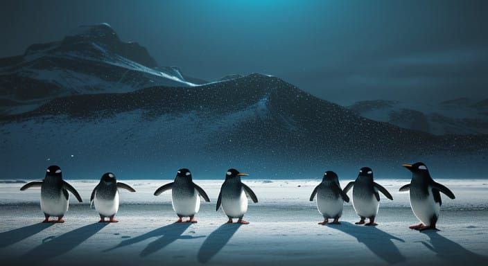 Cinematic Penguins in a 35mm Film Masterpiece