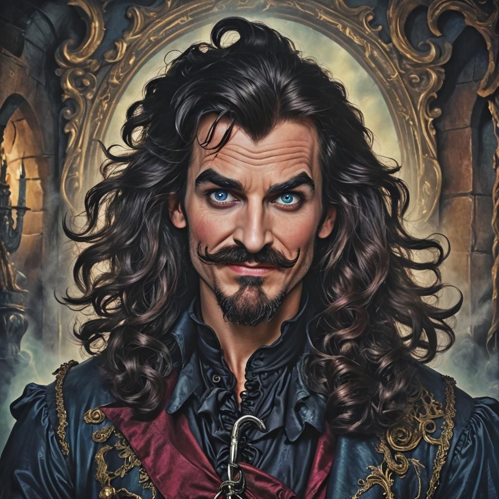 Detailed Painting of Fantastical Captain Hook