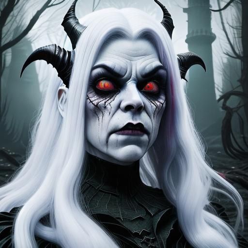 Evil Fallen Angel Deity in Photorealistic Style