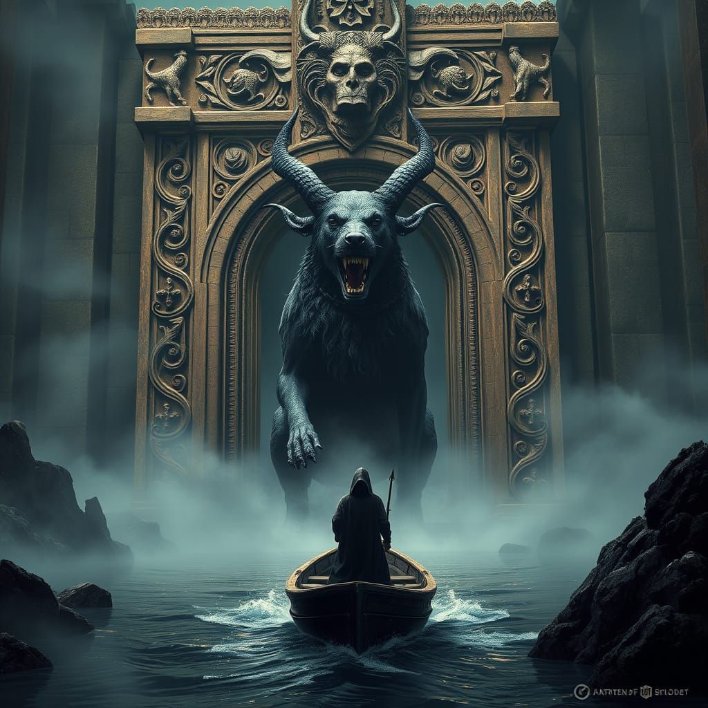 Kerberos Reigns Over the Underworld River Styxx