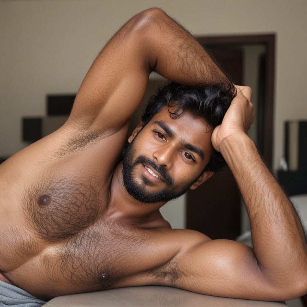 Handsome Sri Lankan Man in Hyper-Realistic Portrait