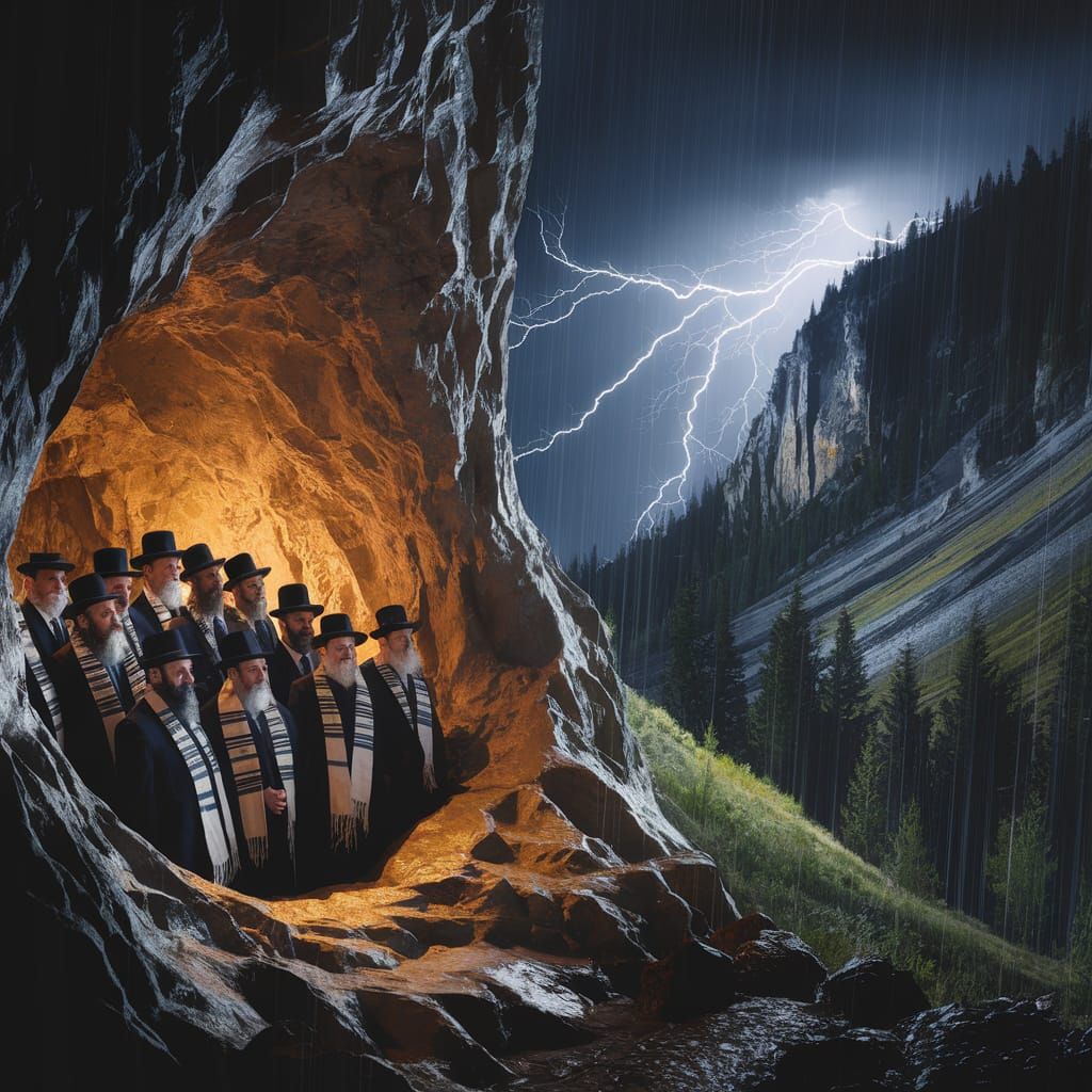 Hasidim Find Refuge in Mountain Cave During Storm