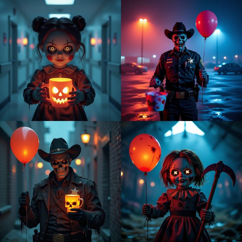 Ultra-Realistic Halloween Portrait of a Terrifying Character