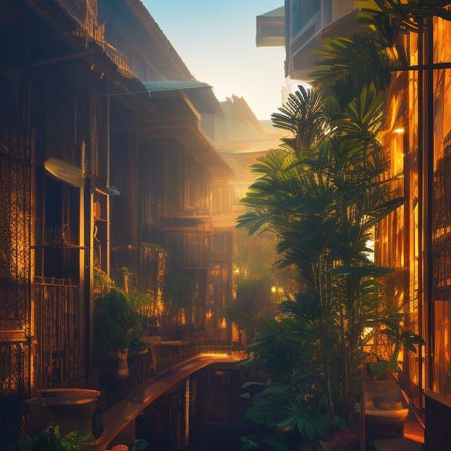 Metal and Bamboo