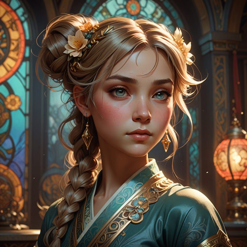 Adorable Child Practicing Karate in a Dynamic Portrait