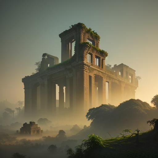 Ethereal Ancient Ruins Reclaimed by Nature