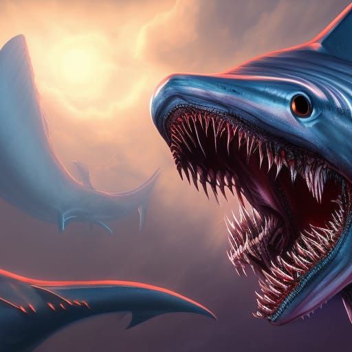 Menacing Demon Shark Emerges from the Deep