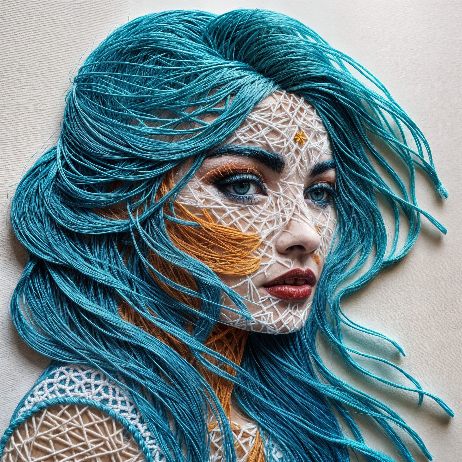 Embroidery Floss Woman: An Intricate Masterpiece