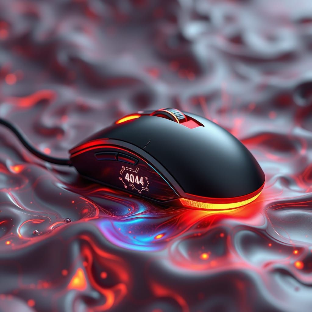 Illustration of hi-tech computer mouse