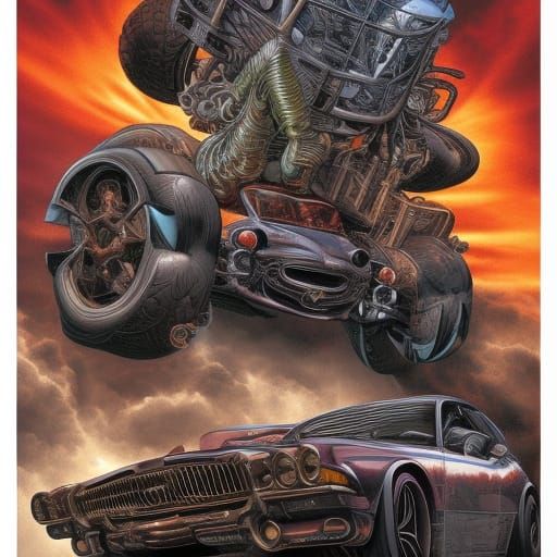 Comic Book Style Twisted Metal Vehicle Combat