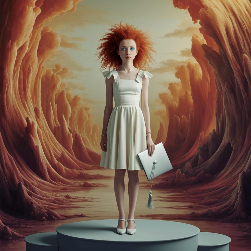Dreamlike Graduation in a Surreal, Salvador Dali-Inspired Wo...
