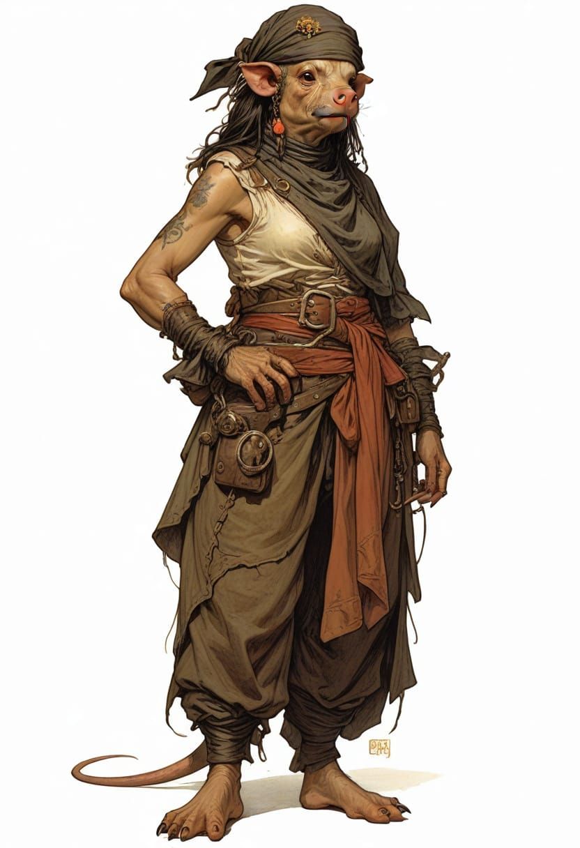 Sensual Pirate Pig Rat Hybrid Emerges from 18th Century Cari...