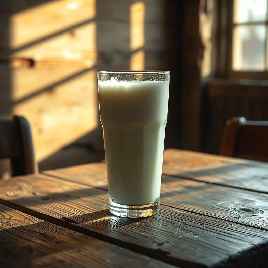 Glass of CrackerMilk in Natural Light