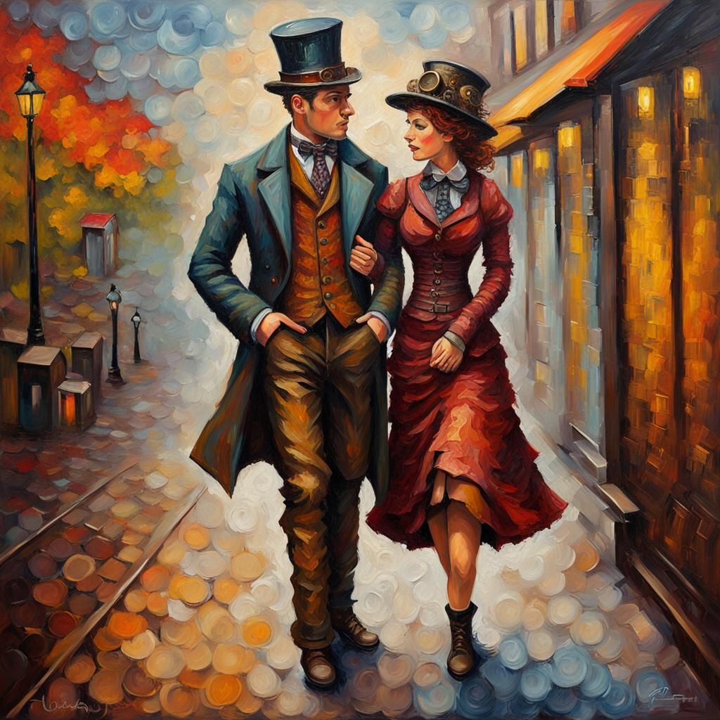 Steampunk-couple