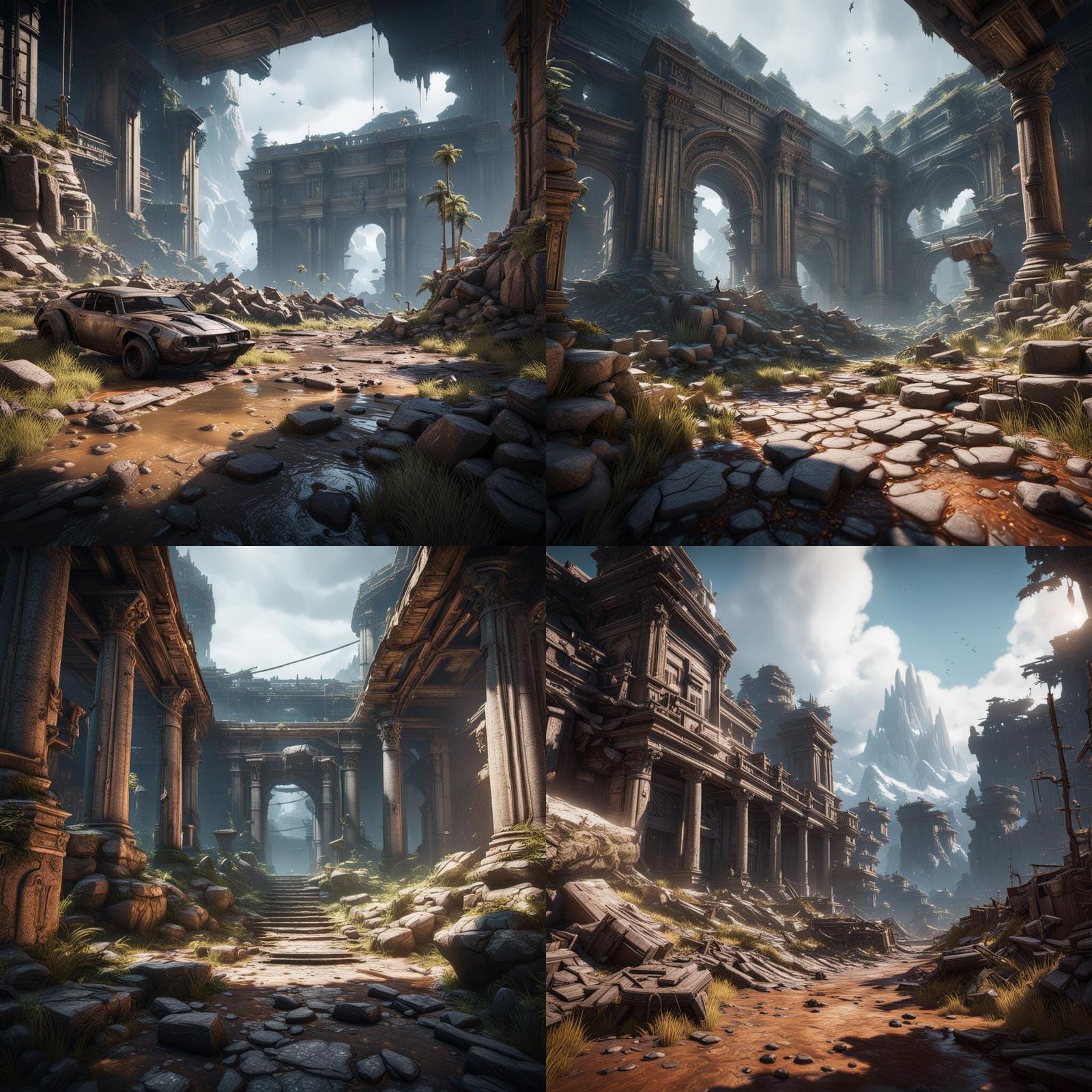 Overburdened: 3D Rendered Cinematic Image