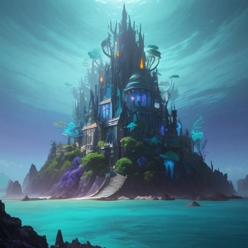 Majestic Mermaid Kingdom Beneath the Ocean Surface