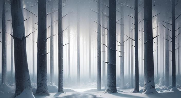 Wolf Cub in Snowy Woods: Sharp Focus, Detailed