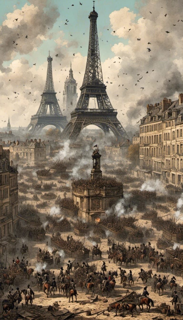 Twin Eiffel Towers Of The French Revolution