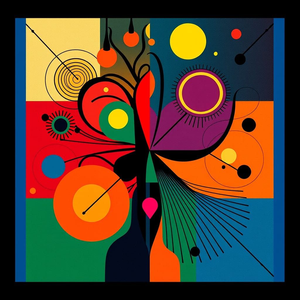 Geometric Pop Art Inspired by Kandinsky and Munch