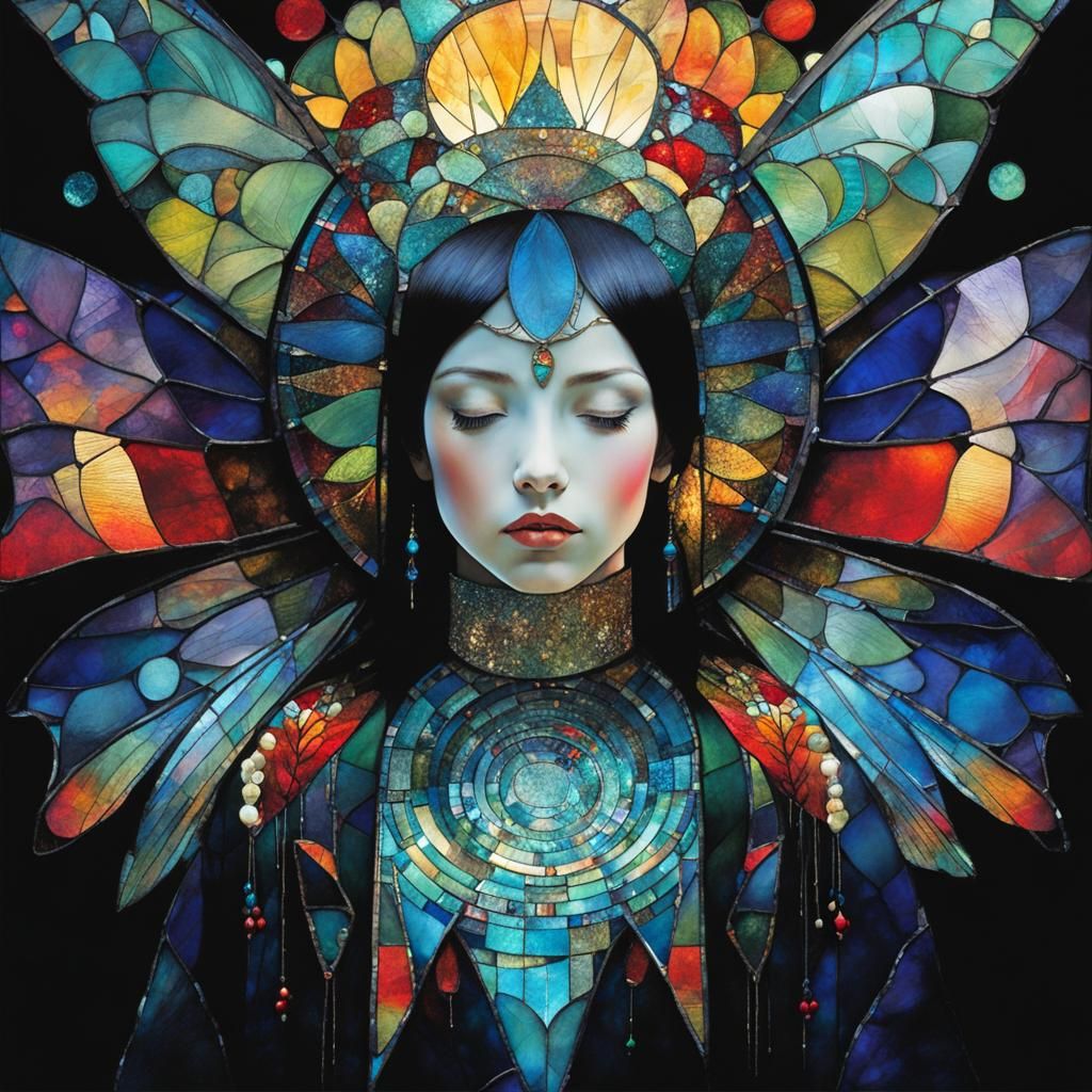 Stained Glass in Art Brut Style