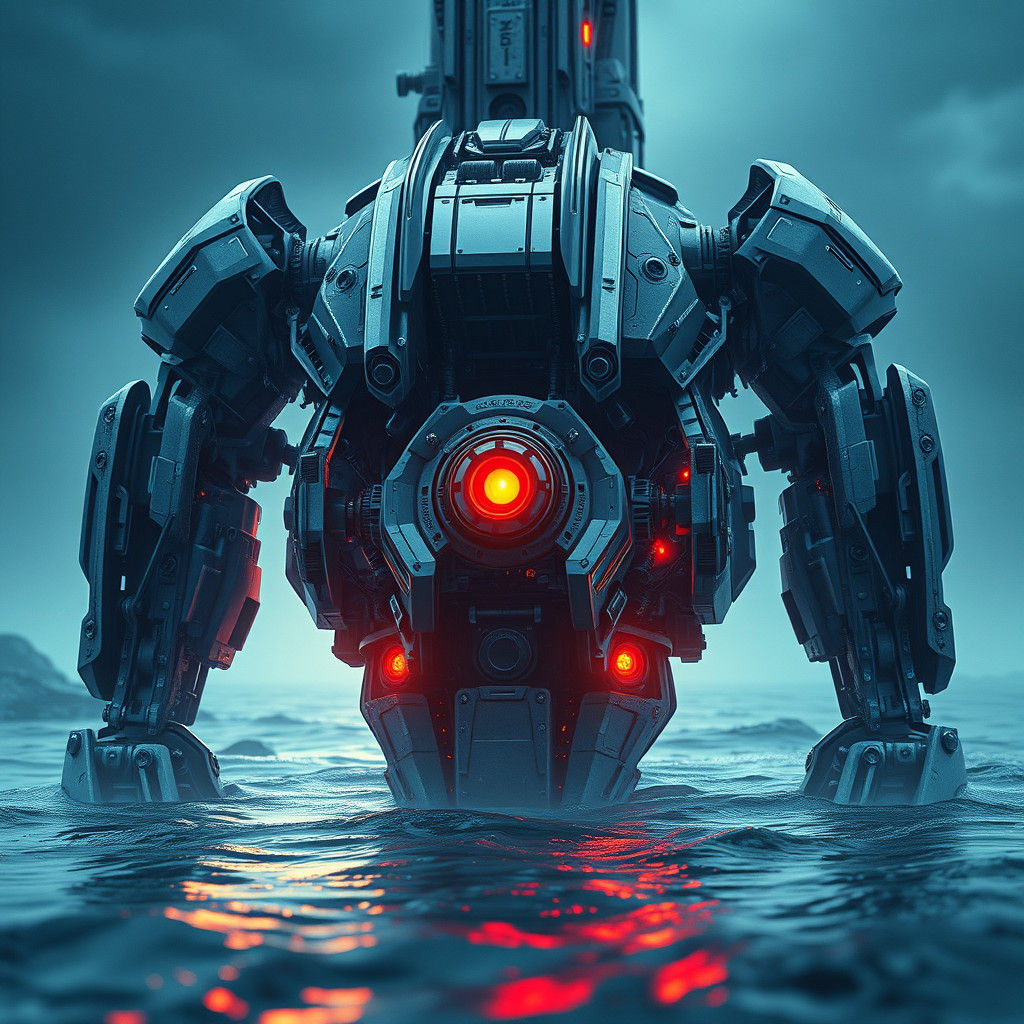 Futuristic Deep Sea Being in Sci-Fi Style