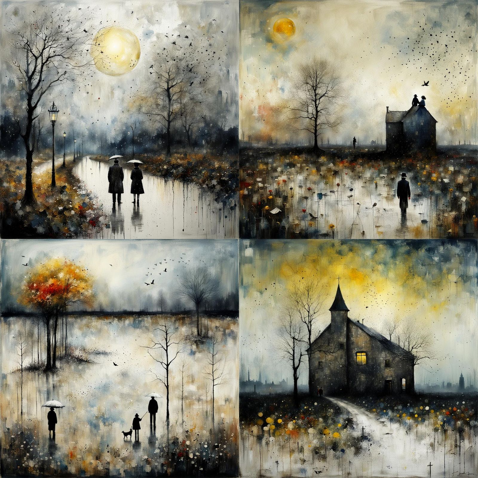 Surreal Landscape Inspired by Naive and Abstract Art