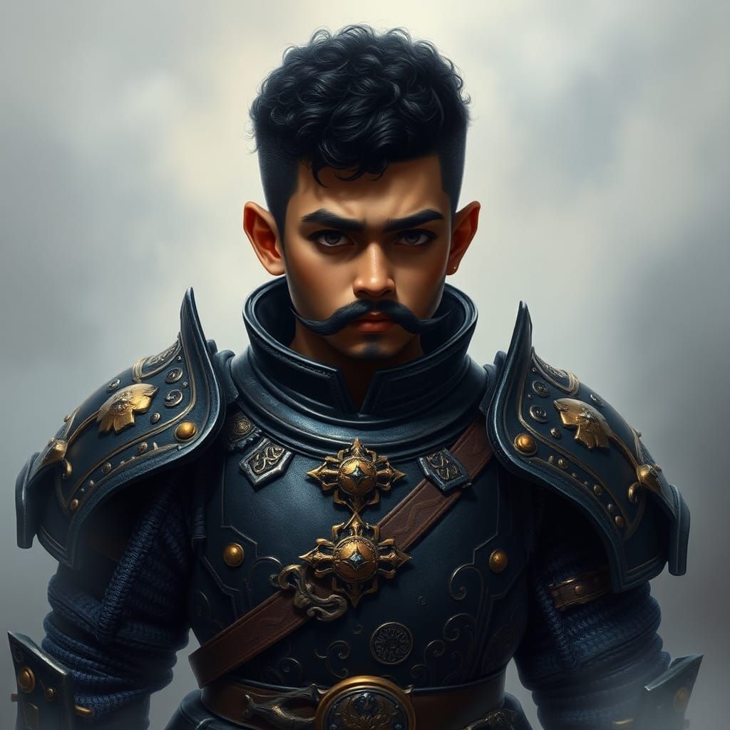 Halfling Samurai Knight in Ethereal Mist