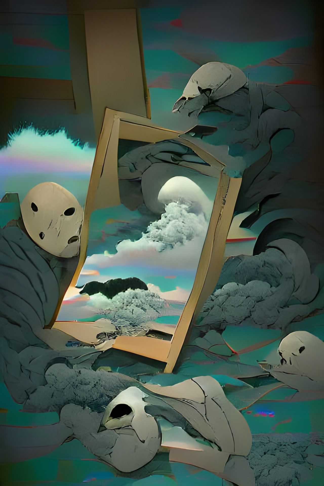 Distorted Reflections: Anime Meets Brutalist Pop Art