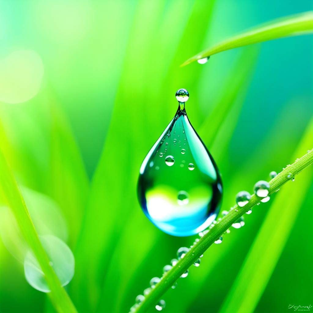 Dewdrop on Grass: Macro Photography Excellence