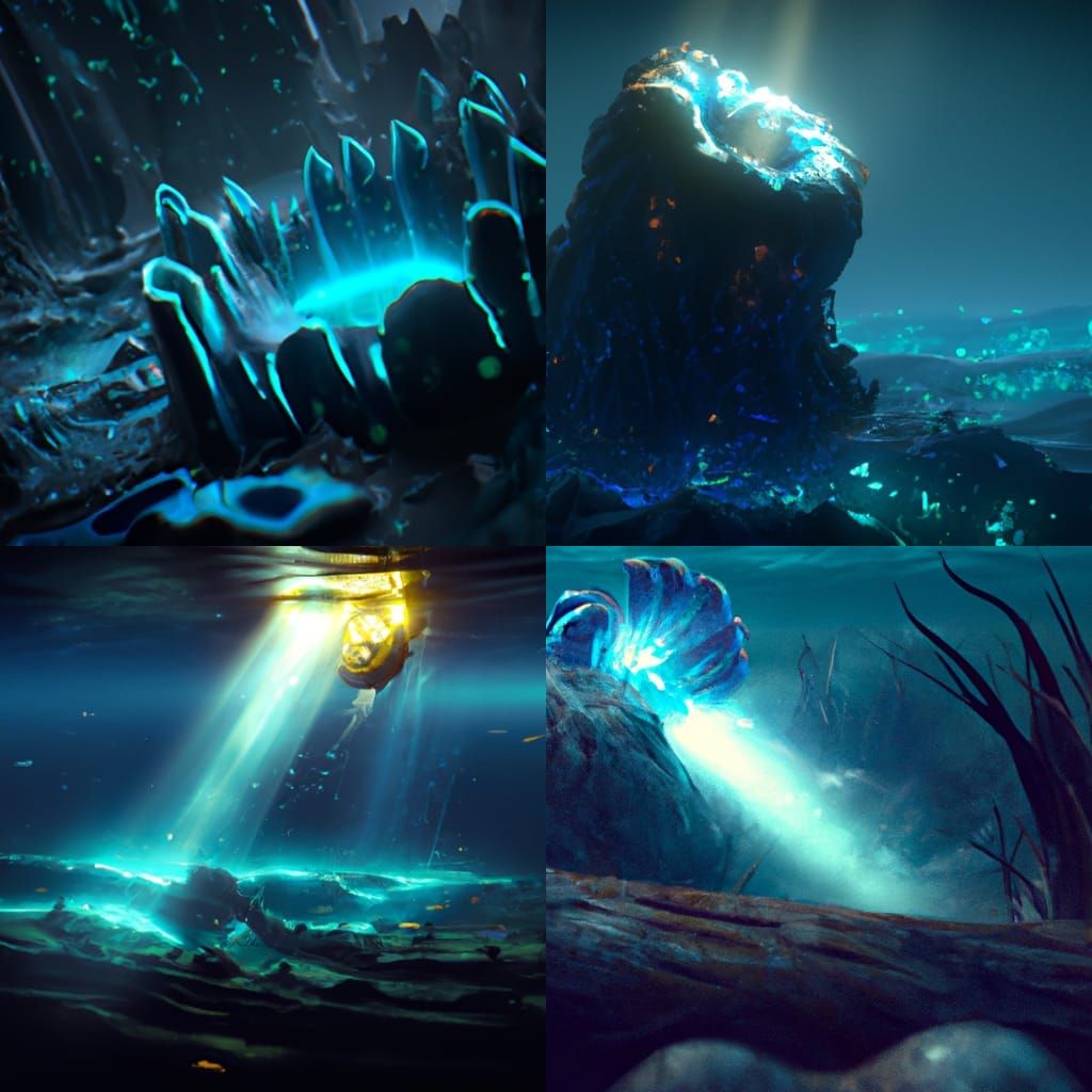 Bioluminescent Creature Lights Deep Ocean Floor
