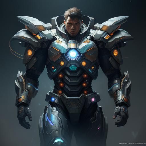 Robot in Space Dust: Hyperdetailed Digital Art