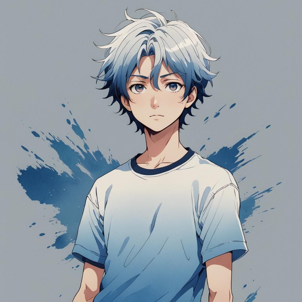 Anime Boy in Vibrant Digital Art Style
