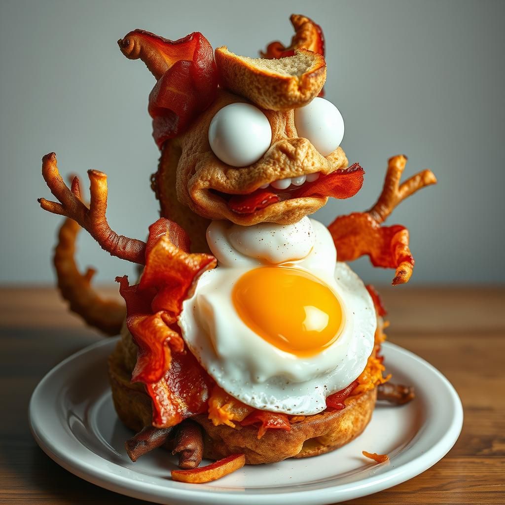Breakfast Creature in a Photorealistic Style