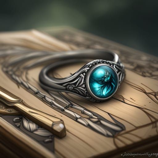 Dragon Guardian: Antique Ring in Anime Style