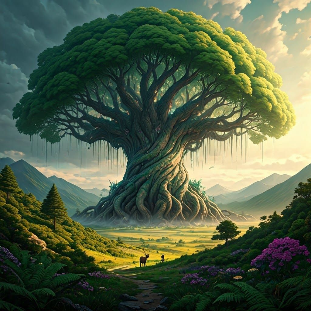 Colossal World Tree Radiates Life and Harmony