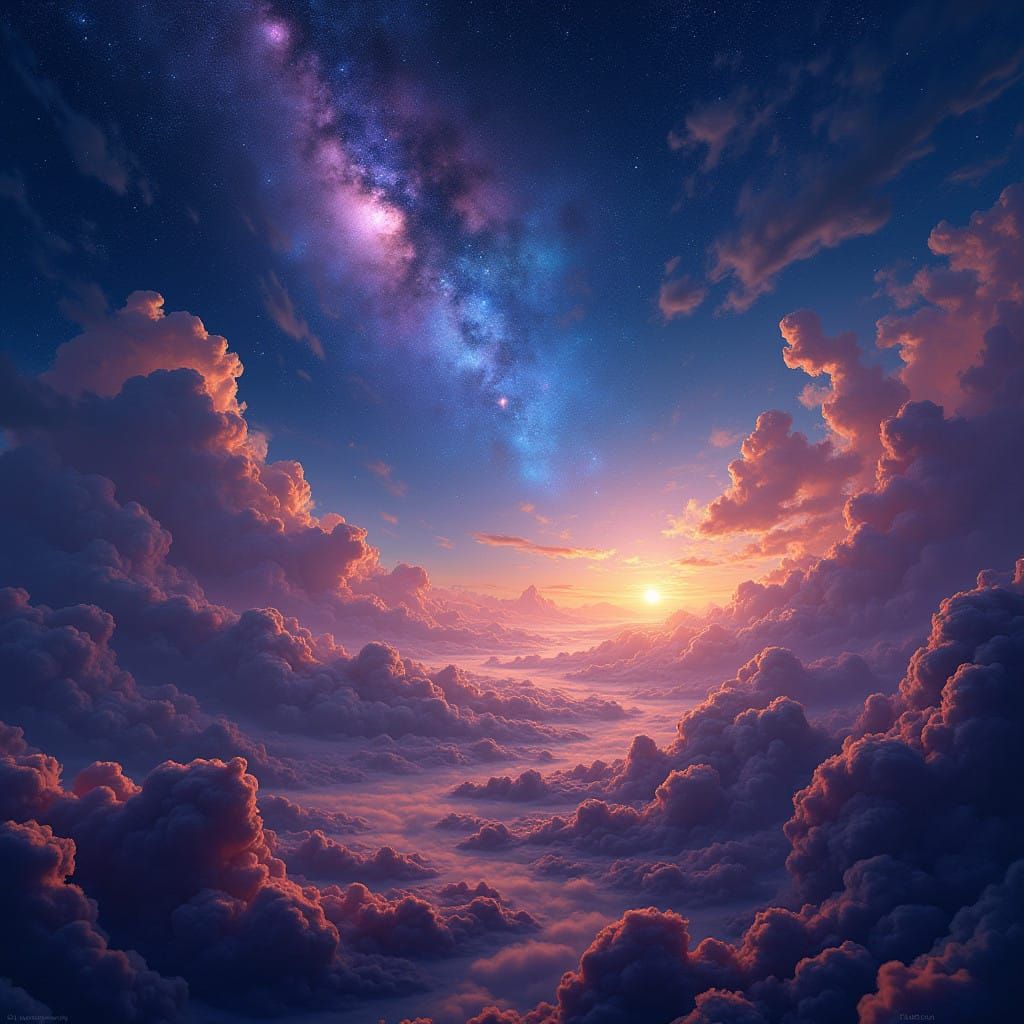 Cosmic Galaxy Landscape in Epic Fantasy Style