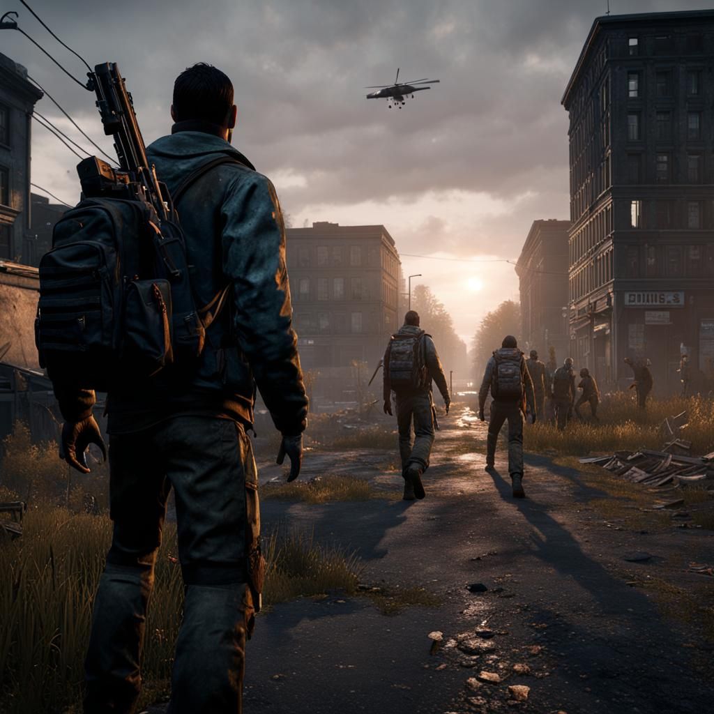 Zombie Apocalypse Survivor in Detailed 3D Rendering